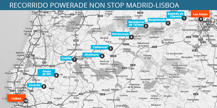 Mapa recorrido Powerade Ion4